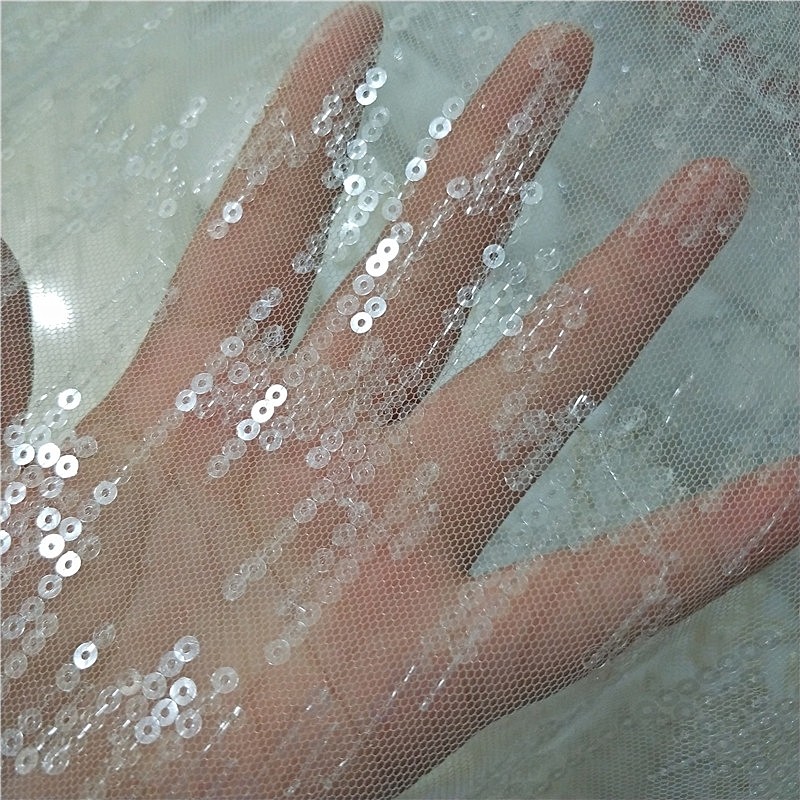 Glitter Tablecloth - Tulle Embroidery Fabric for Wedding Dresses