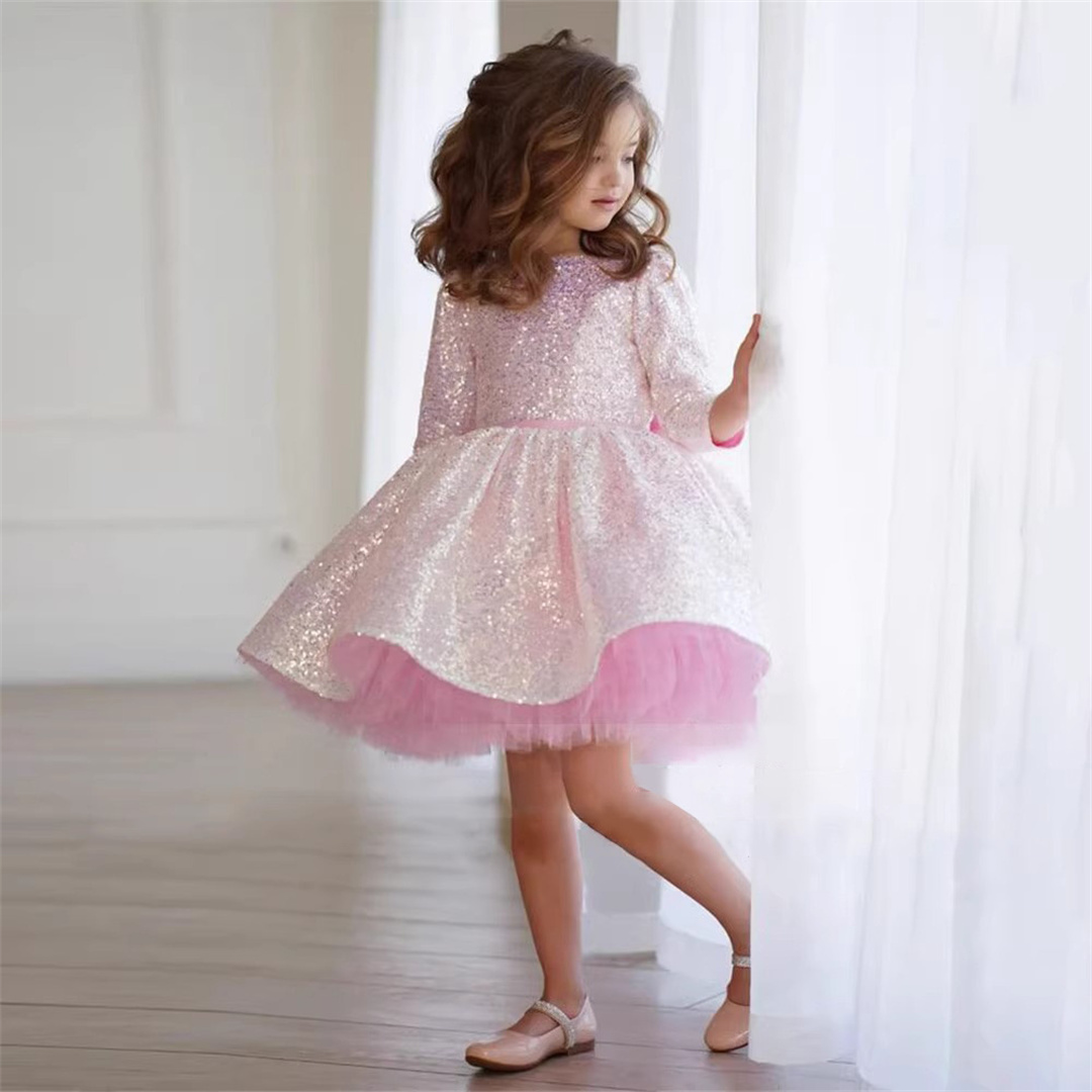 Glitter Pink Girl Dress Knee L - Birthday Sash Glitter reseña y precio