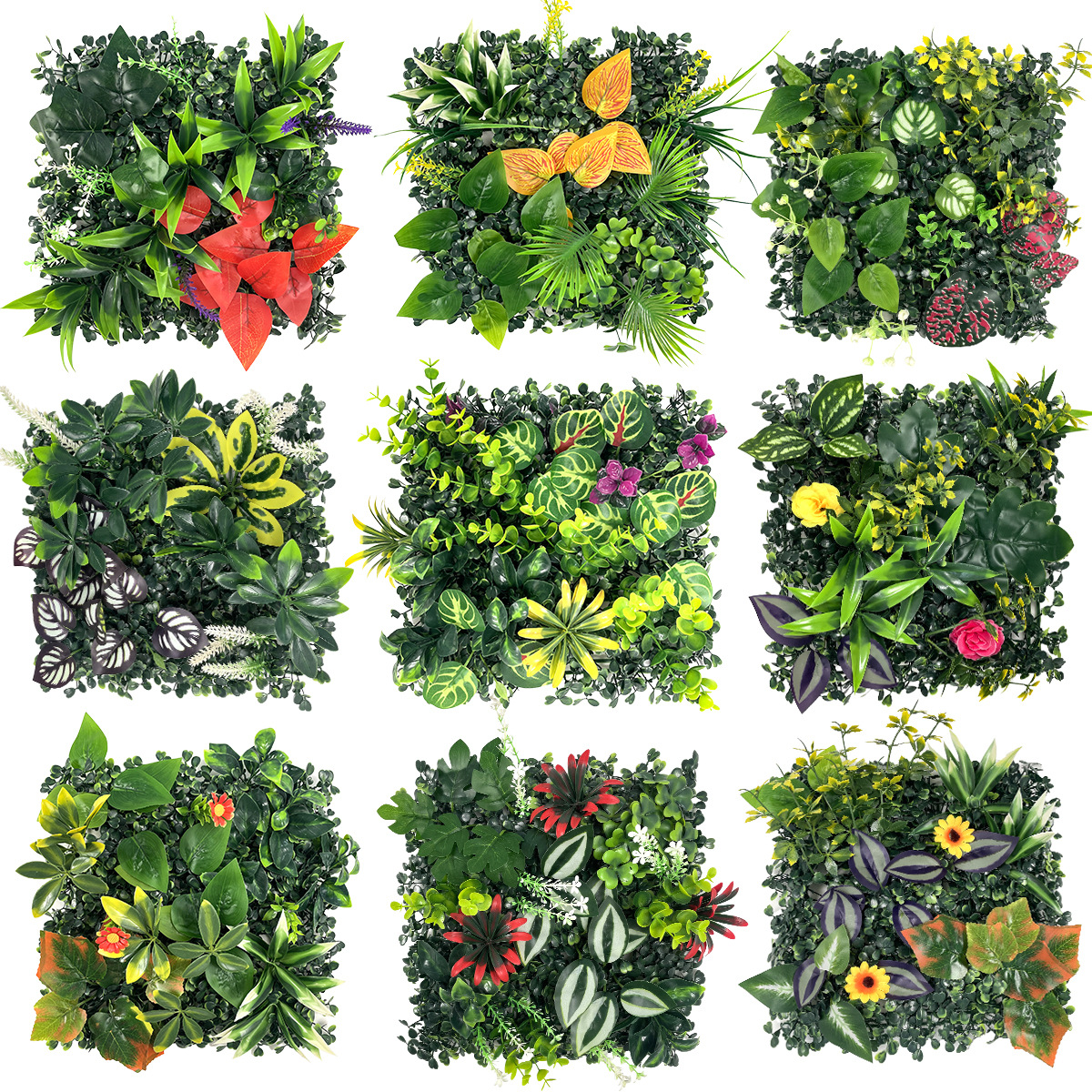 Artificial Plants Grass Wall P - Flower Wall Panel reseña y precio