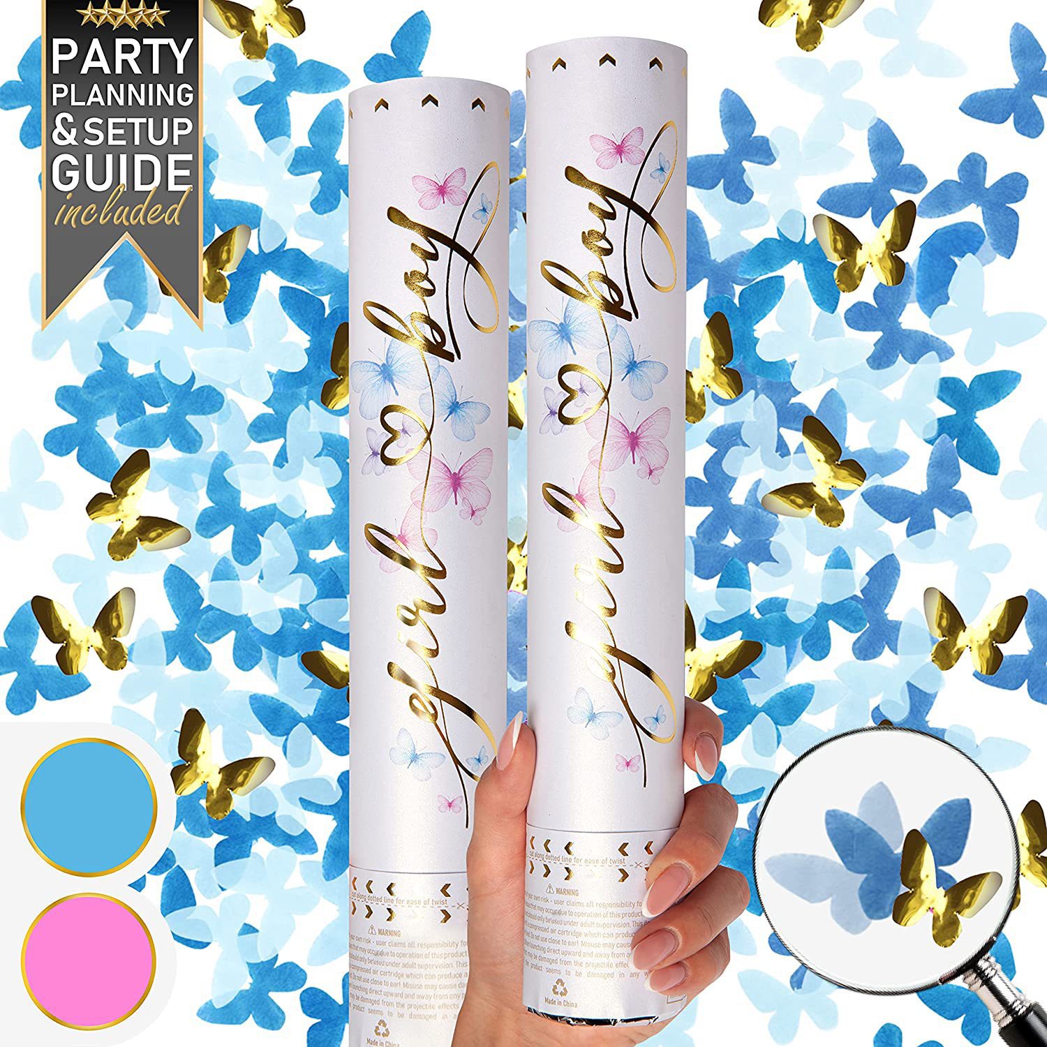 Gender reveal party confetti c - Confetti Cannon Tube reseña y precio