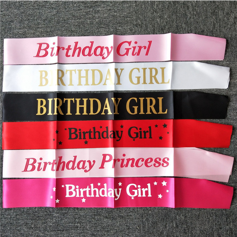 Birthday Girl Ribbons Shoulder - Birthday Sash Glitter reseña y precio