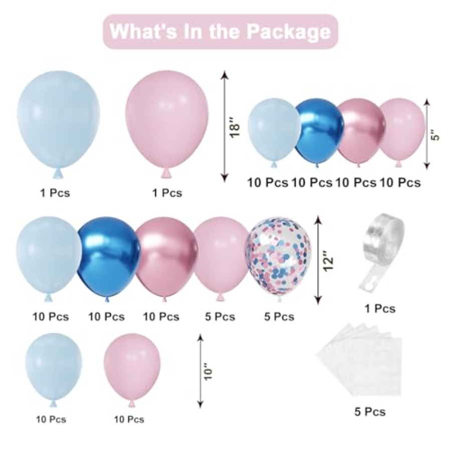 Pink and Blue Balloon Arch Kit - Balloon Arch Kit reseña y precio