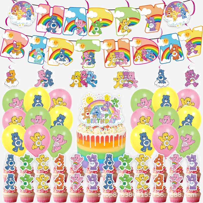 New Cute Cartoon Care Bears Th - Event Supplies reseña y precio