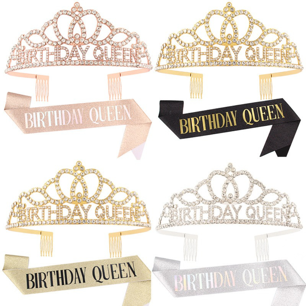 Rose Gold Glitter Birthday Que - Birthday Sash Glitter reseña y precio