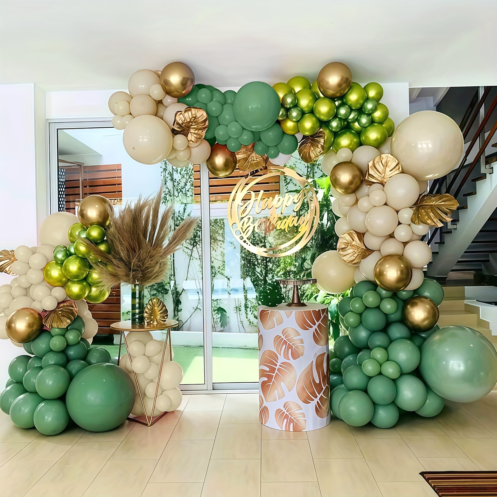 88pcs Sage Green & Golden Ball - Balloon Arch Kit reseña y precio