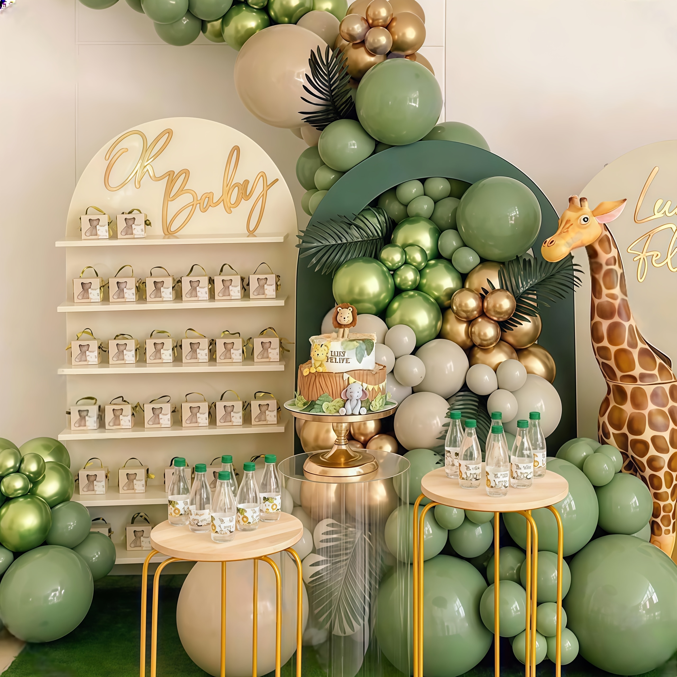 88pcs Sage Green & Golden Ball - Balloon Arch Kit reseña y precio