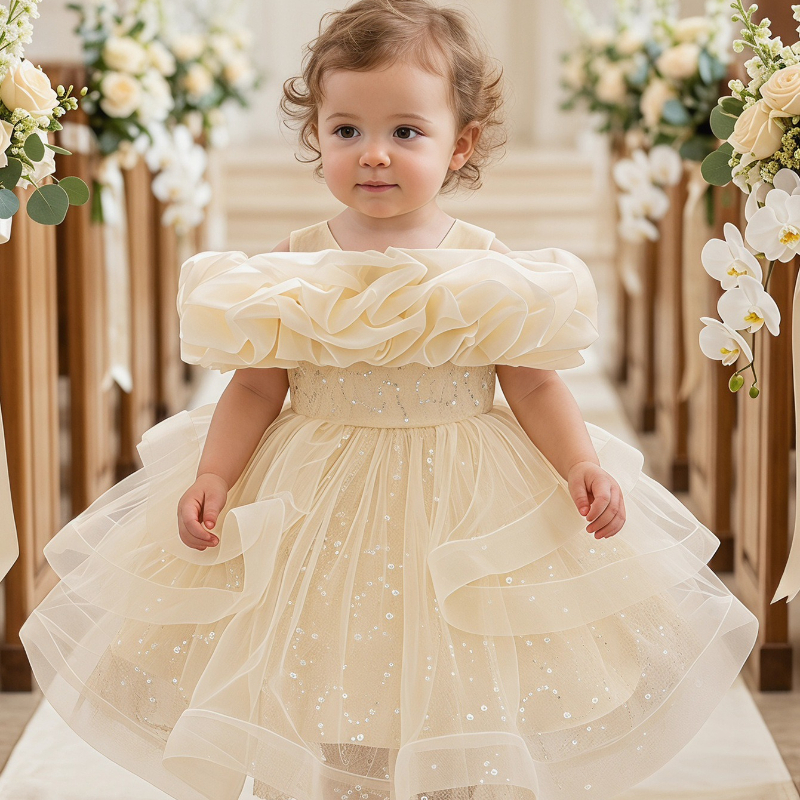 2026 Children Girls Tulle Bead - Glitter Tablecloth reseña y precio