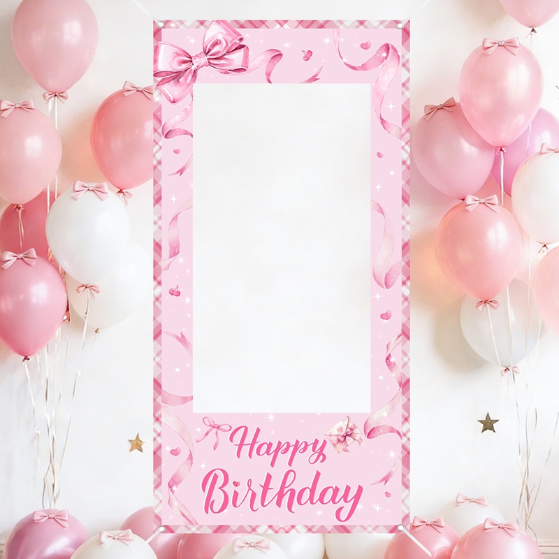 Pink Bow Photo Booth Frame Swe - Photo Booth Frame reseña y precio