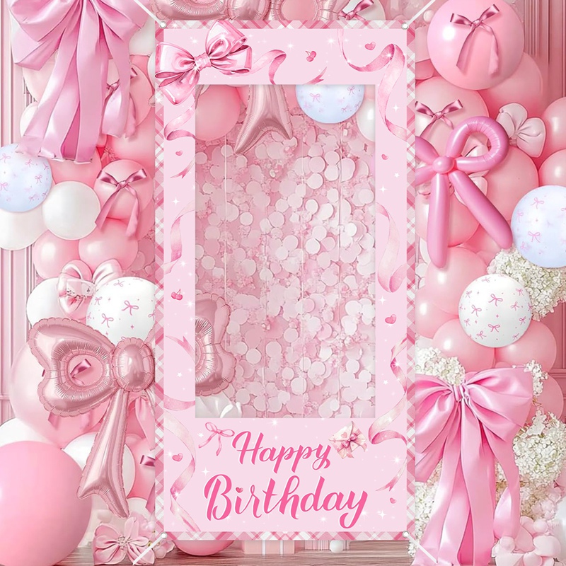 Pink Bow Photo Booth Frame Swe - Photo Booth Frame reseña y precio