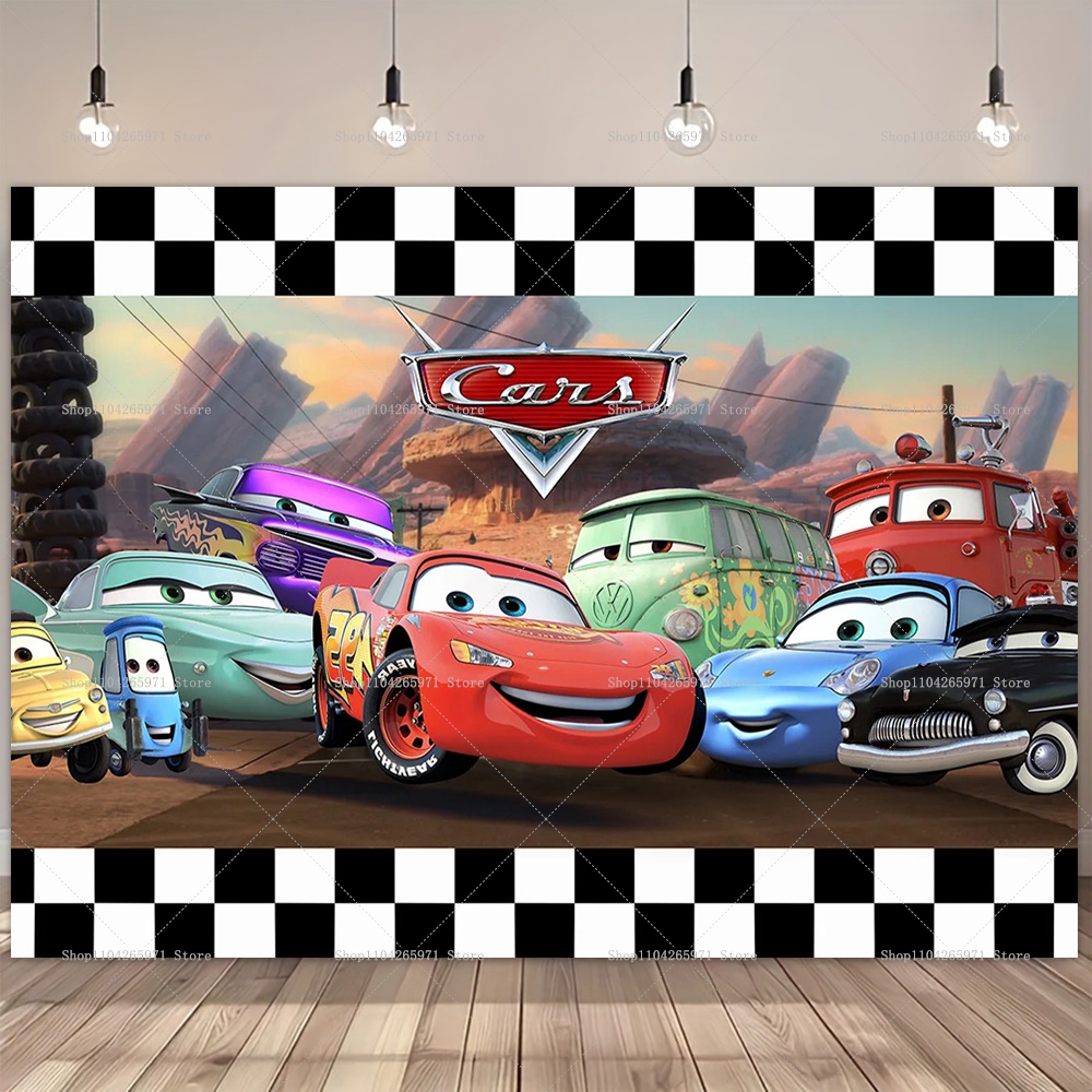 Movie Cars Theme Backdrop For  - Party Event Supplier reseña y precio
