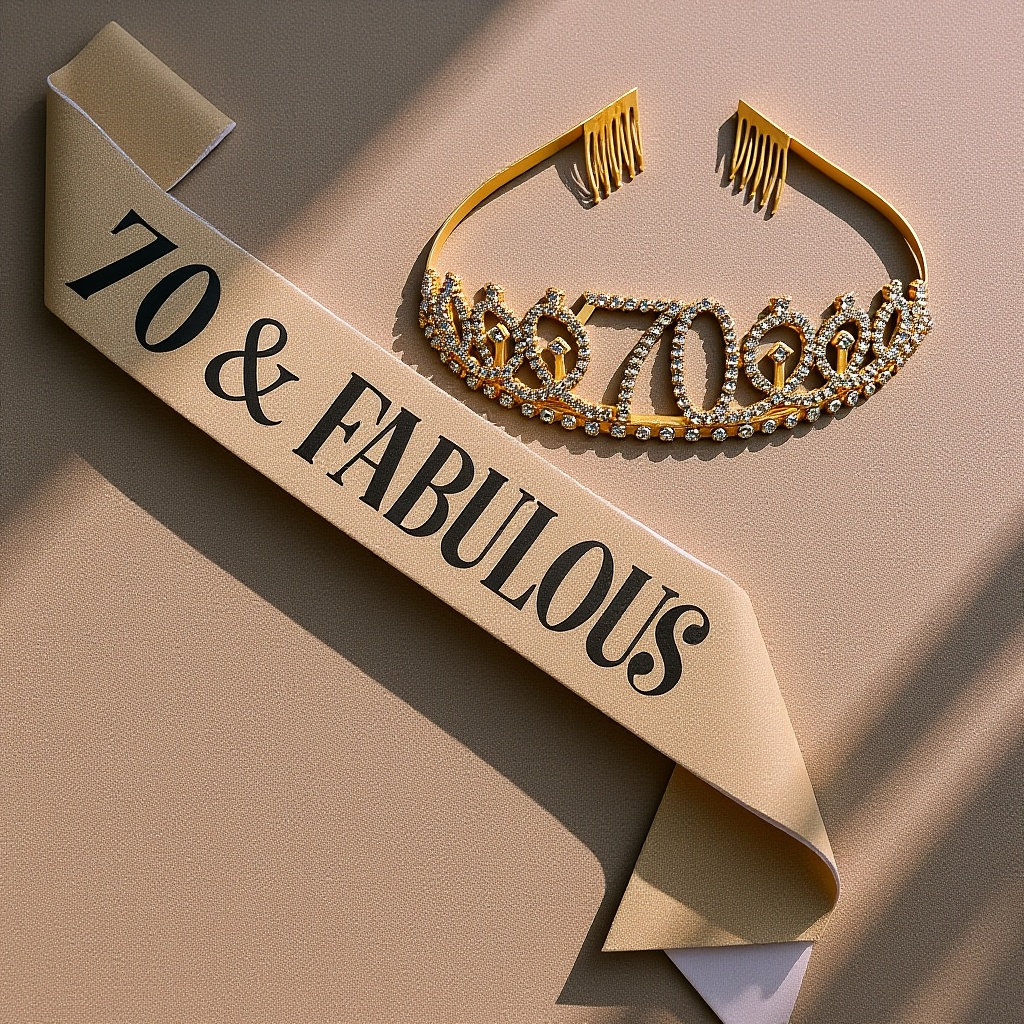 1Set Senior Birthday Tiara Sas - Birthday Sash Glitter reseña y precio