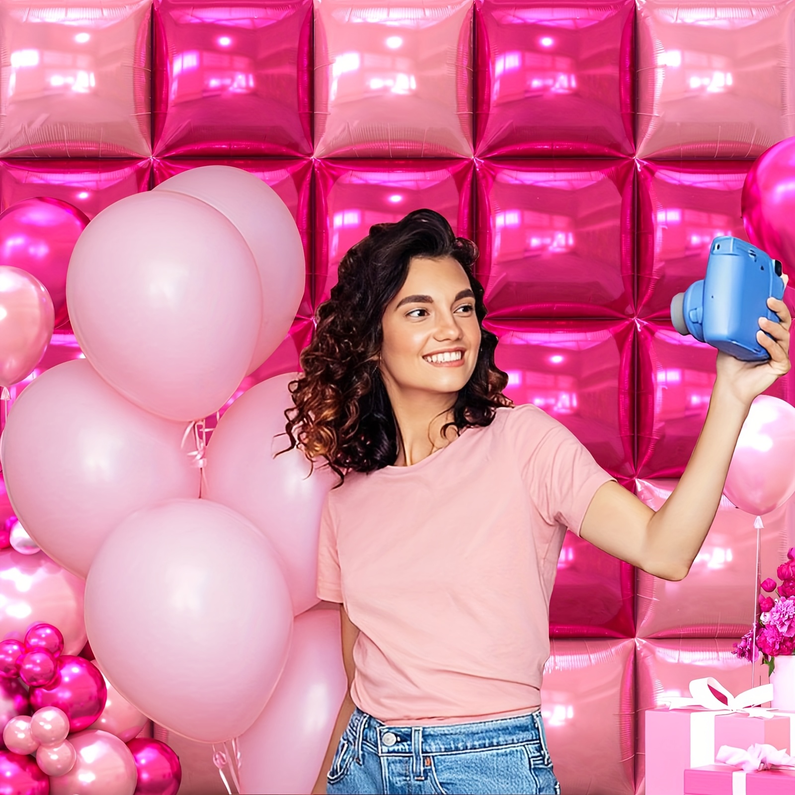 25pcs Magenta Pink Square Foil - Balloon Arch Kit reseña y precio