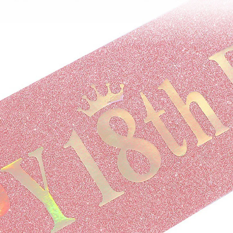 Happy 10th 13th 16th 21st 30th - Birthday Sash Glitter reseña y precio