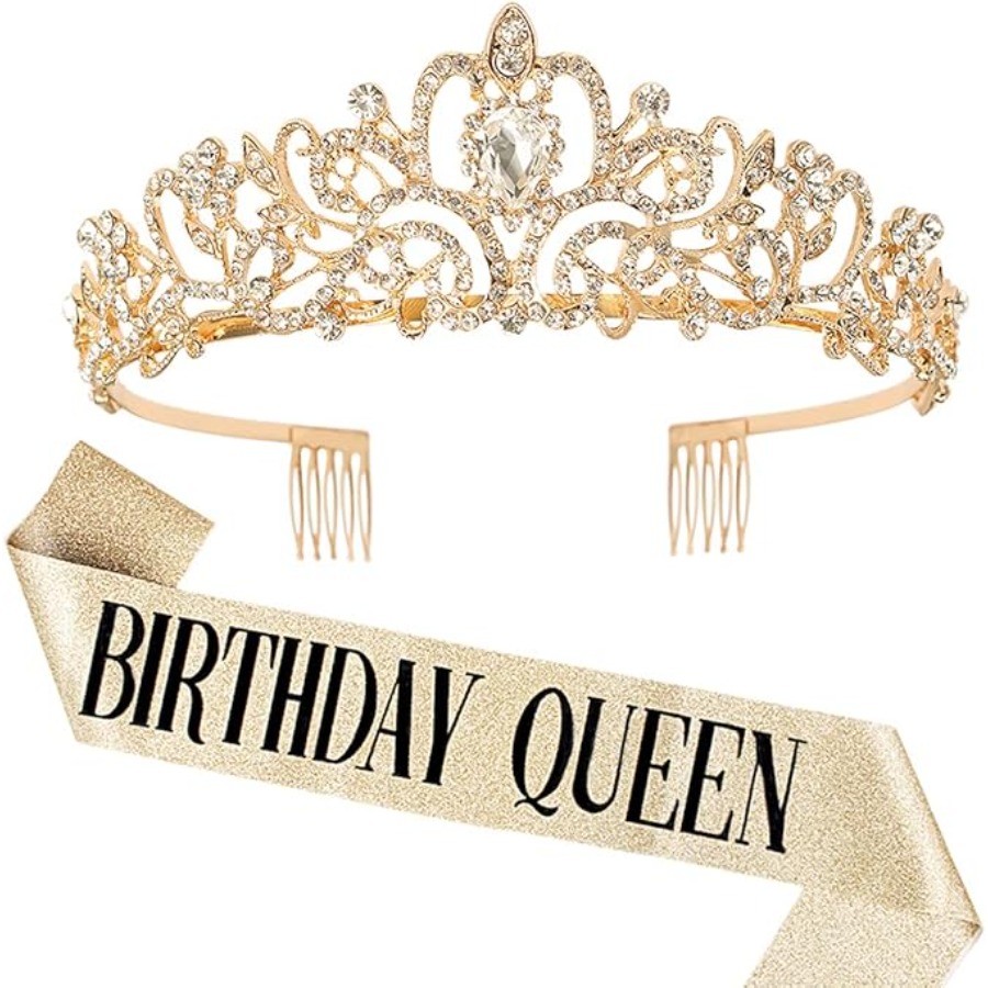 Birthday Queen Sash & Rhinesto - Birthday Sash Glitter reseña y precio