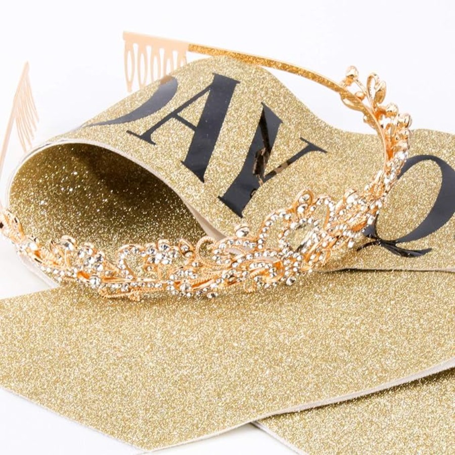 Birthday Queen Sash & Rhinesto - Birthday Sash Glitter reseña y precio