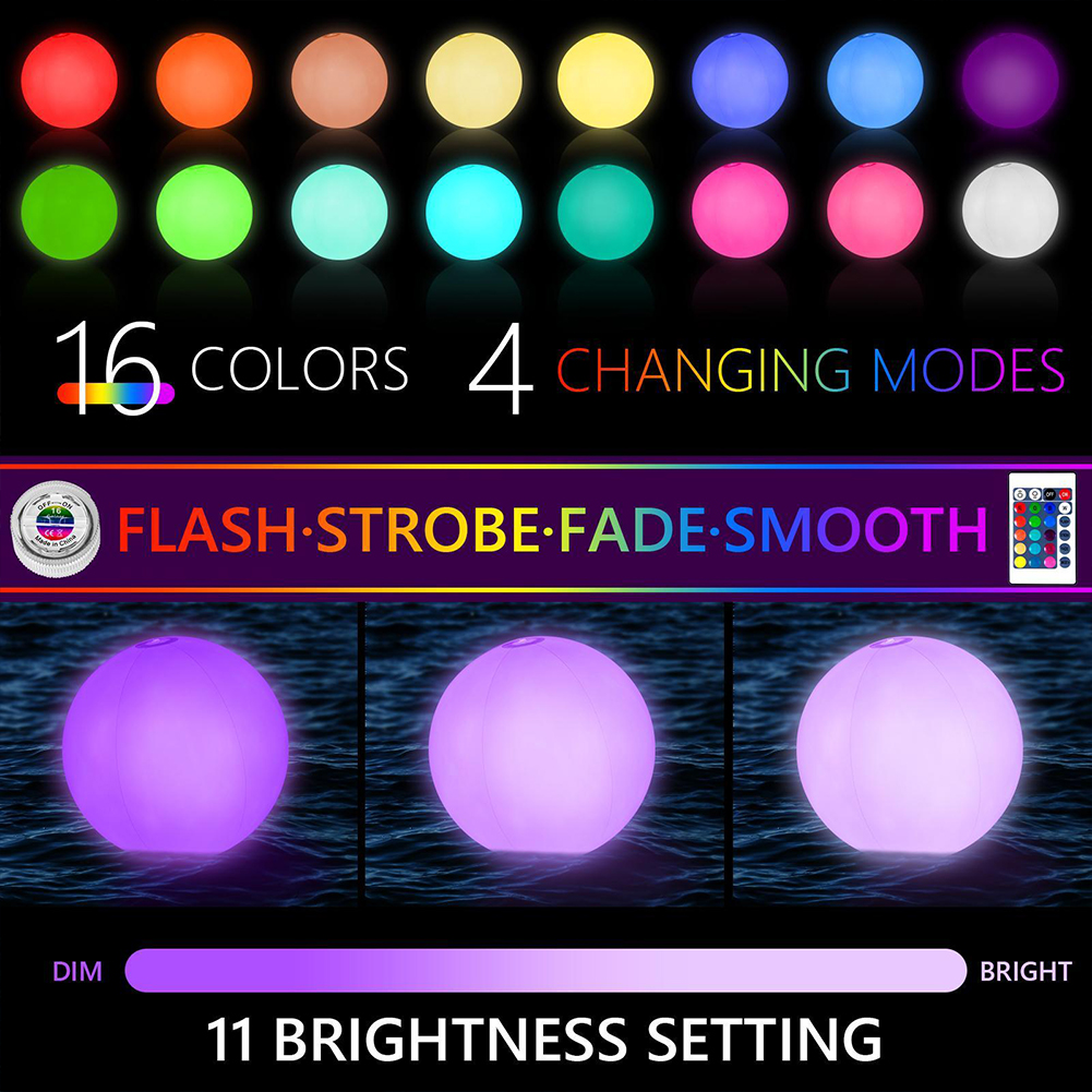 1-4PCS Floating Pool Lights wi - Led Balloon Light reseña y precio