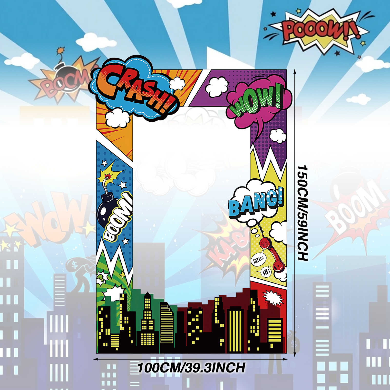 Super Hero Photo Prop Hero Bir - Photo Booth Frame reseña y precio