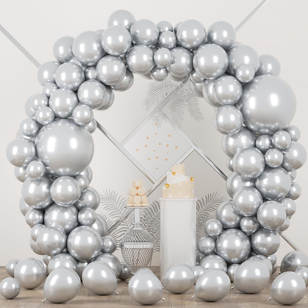 68Pcs Metallic Silver Balloons - Balloon Arch Kit reseña y precio