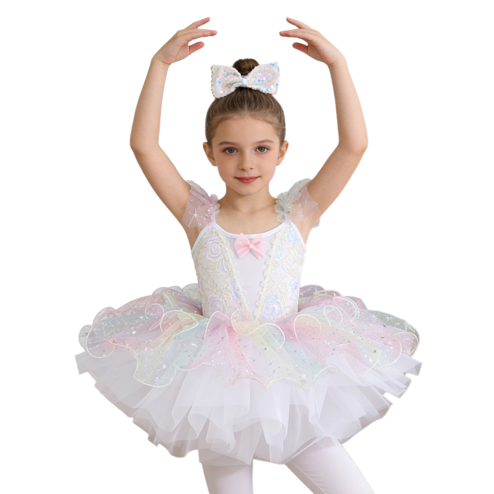 Kids Girls Ballet Dance Dress  - Glitter Tablecloth reseña y precio