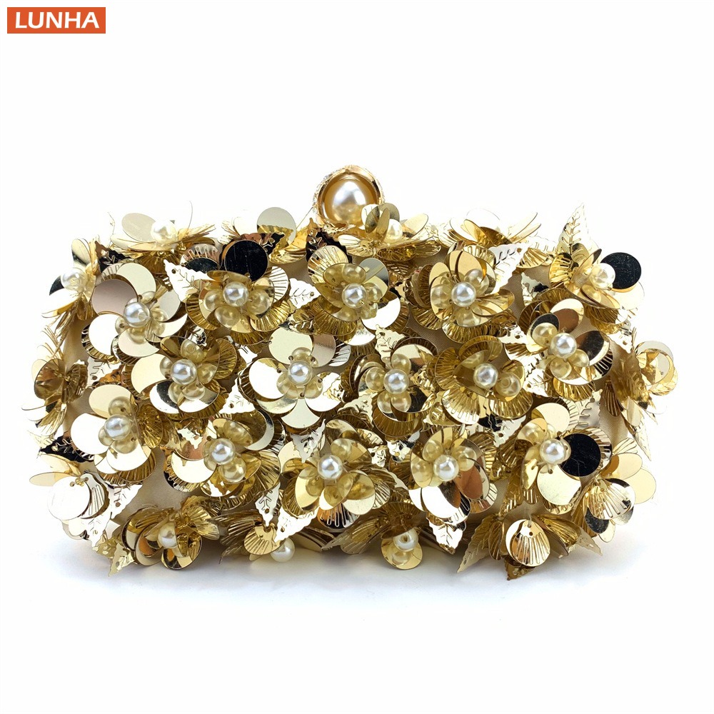 Women's Luxury Pearl Clutch Bo - Event Party Box reseña y precio