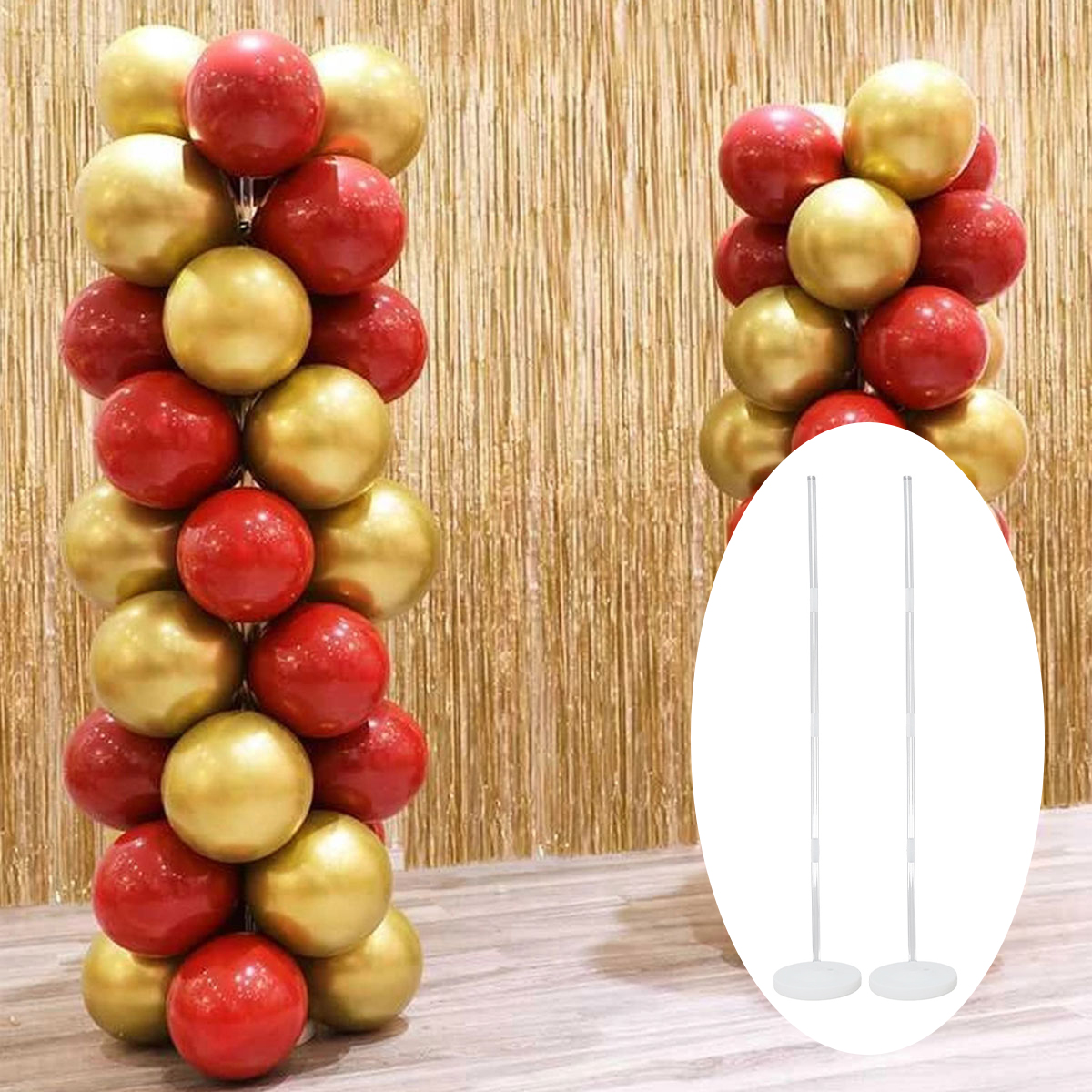 2Sets Balloon Column Stand Kit - Balloon Arch Kit reseña y precio