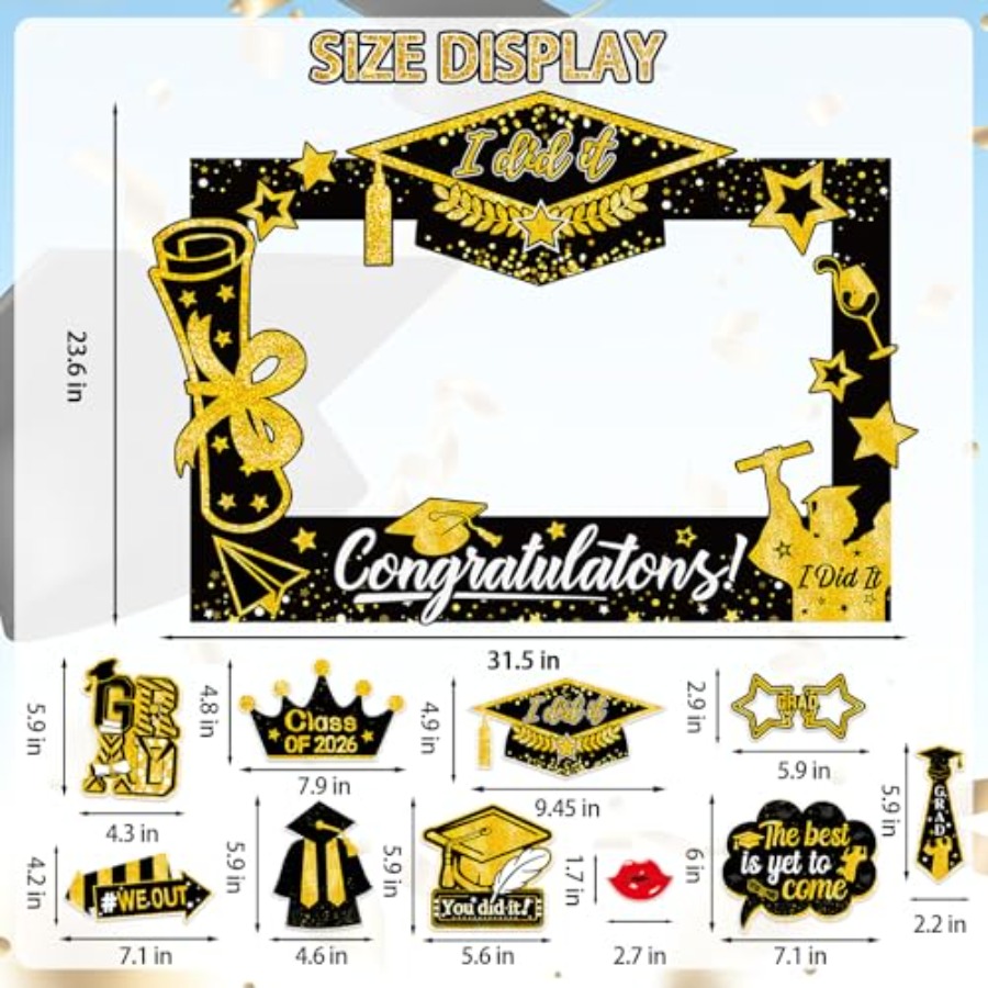 31 Pack Graduation Photo Booth - Photo Booth Frame reseña y precio