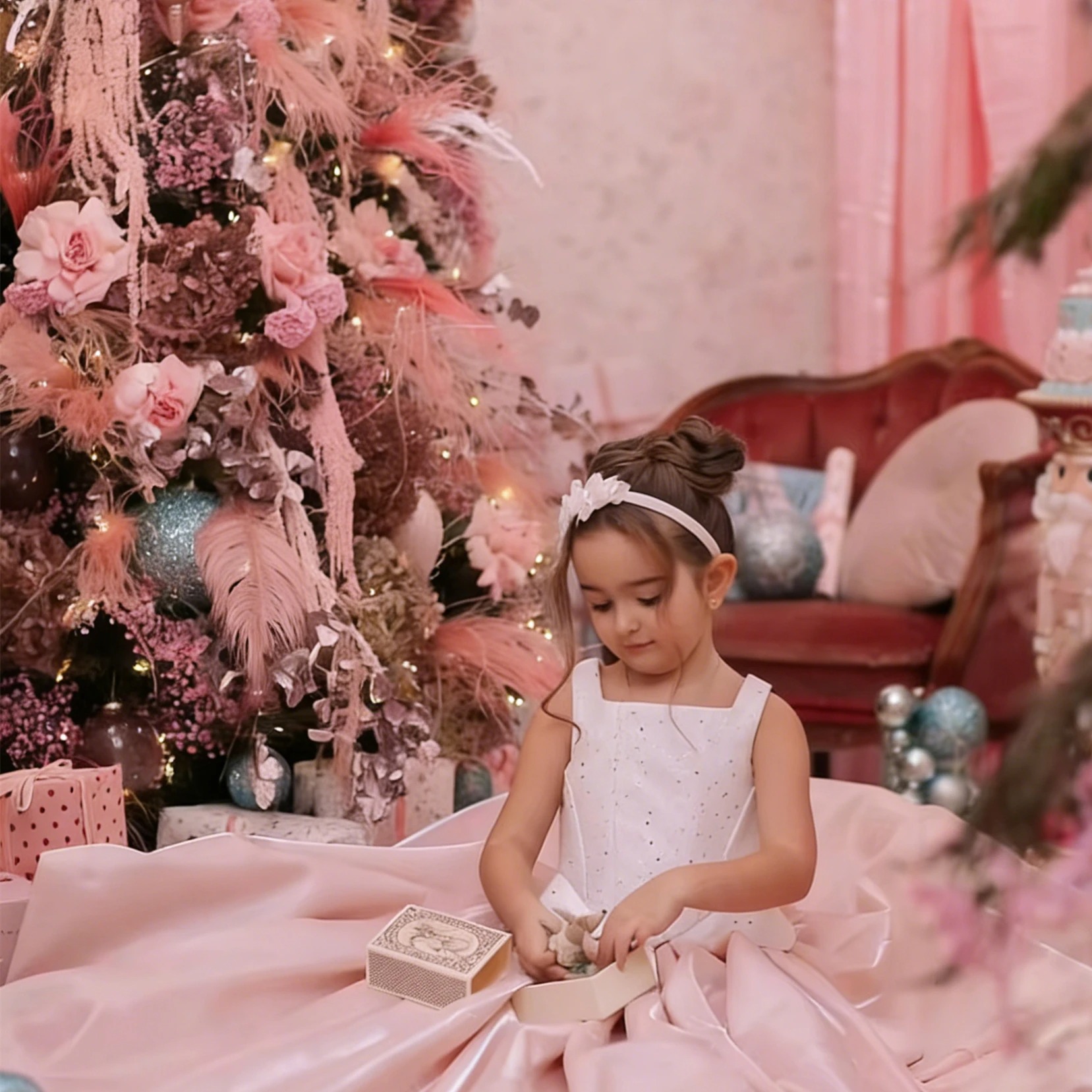 Customized Flower Girl Dress F - Birthday Sash Glitter reseña y precio