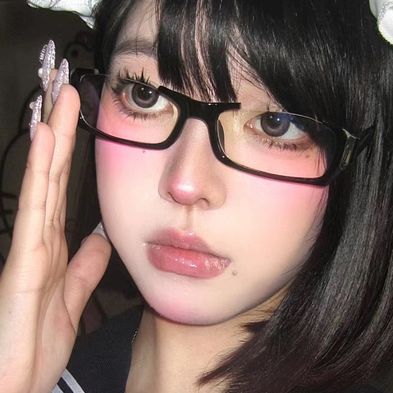 Y2K Black Half Frame Glasses W - Photo Booth Frame reseña y precio