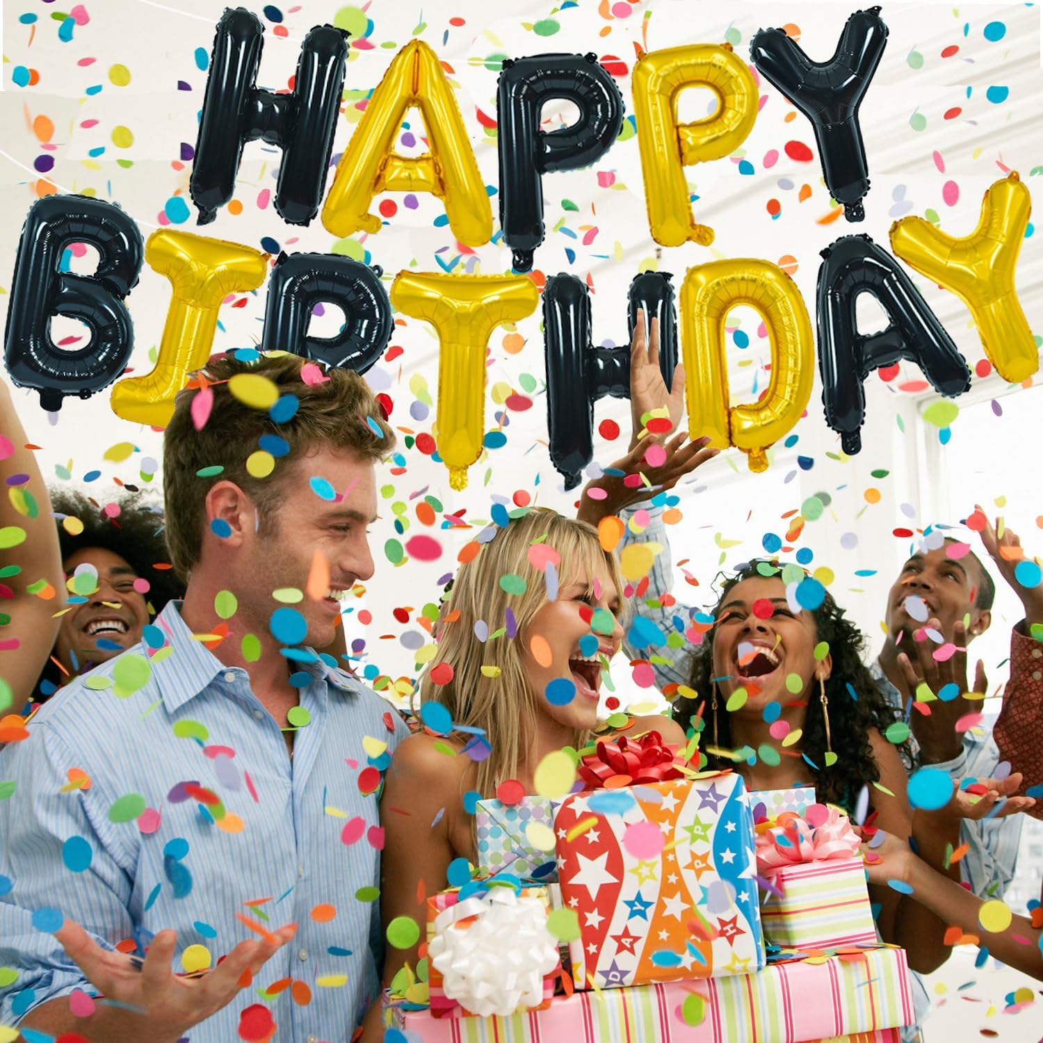 Black Gold Happy Birthday Deco - Balloon Arch Kit reseña y precio