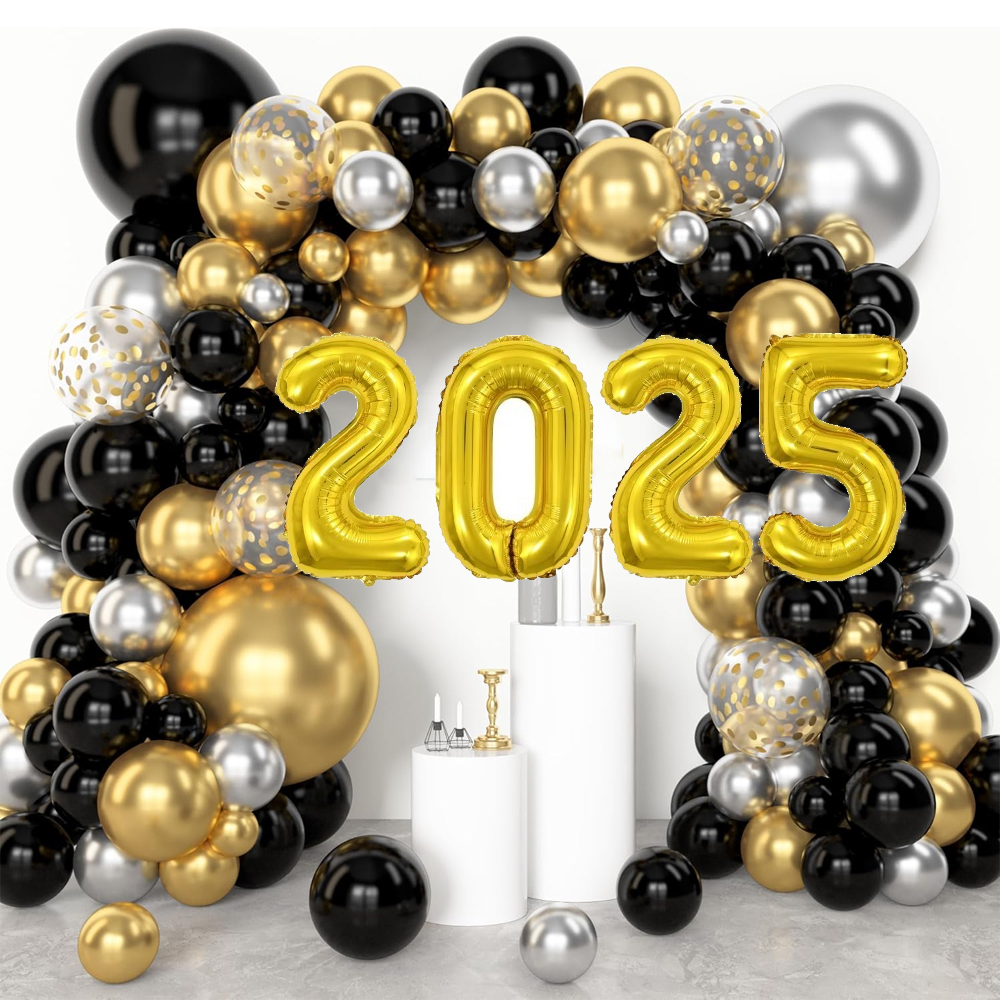 Black Gold Happy Birthday Deco - Balloon Arch Kit reseña y precio