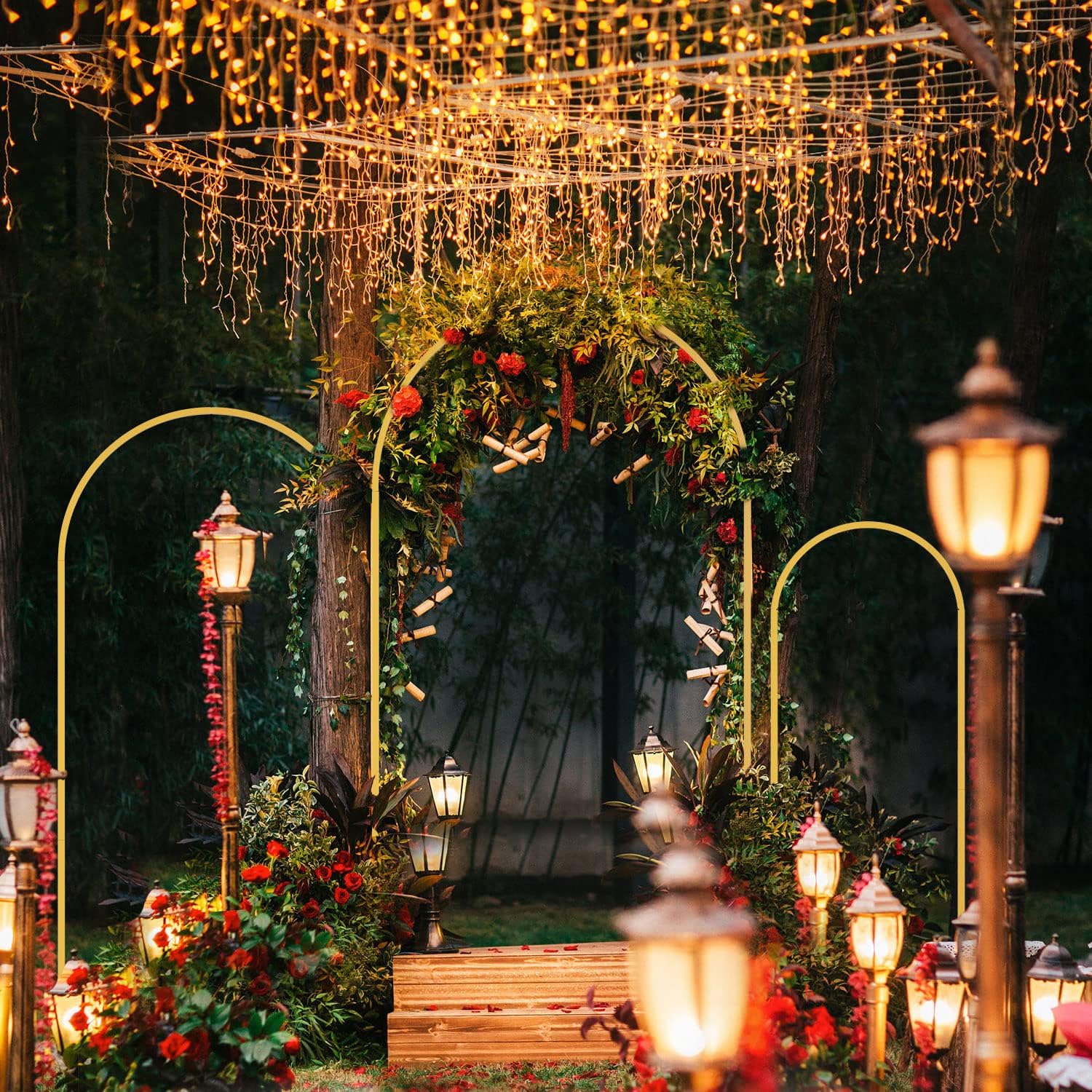 1pc Gold Metal Arch Backdrop S - Balloon Arch Kit reseña y precio