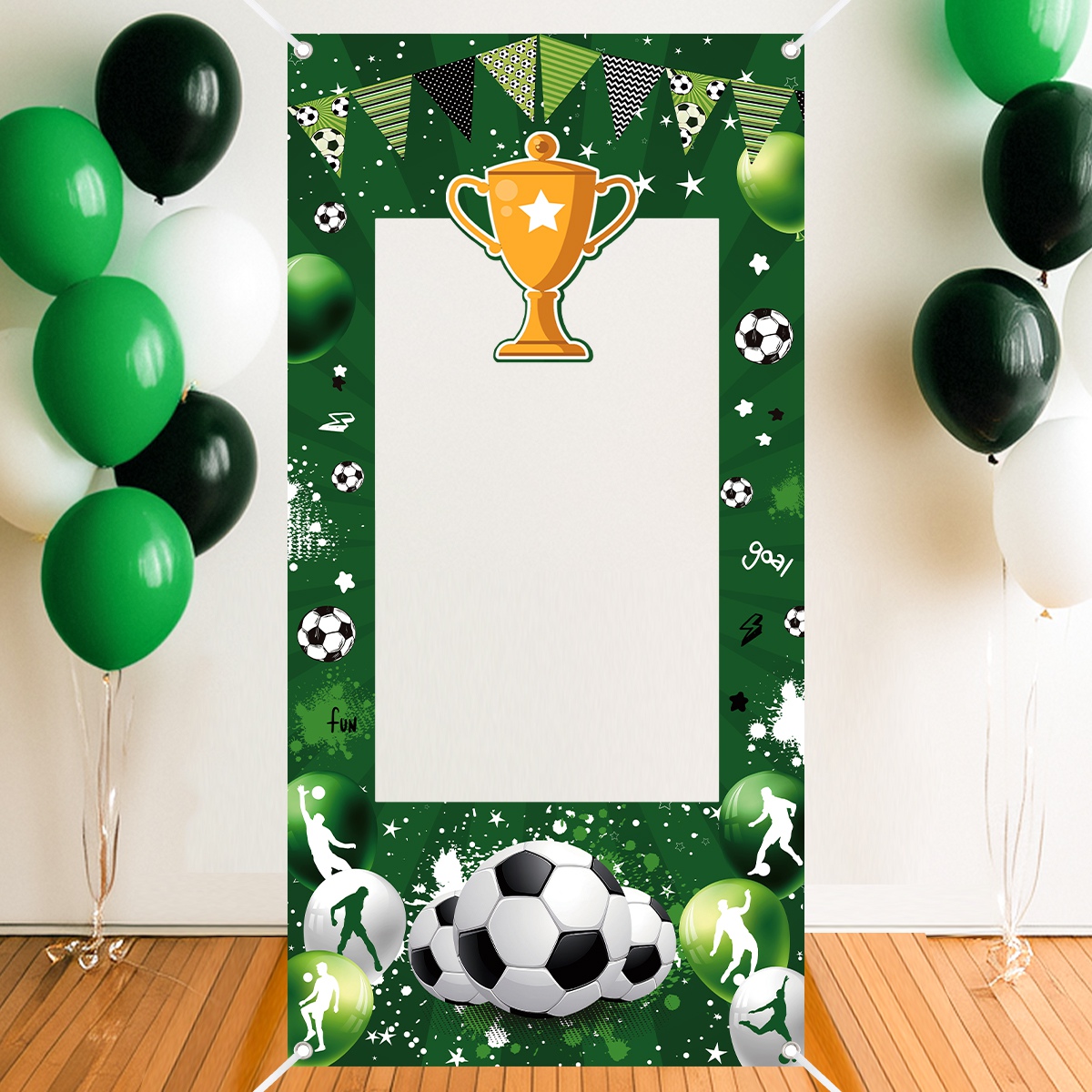 1pc Green Soccer Decorative Ph - Photo Booth Frame reseña y precio