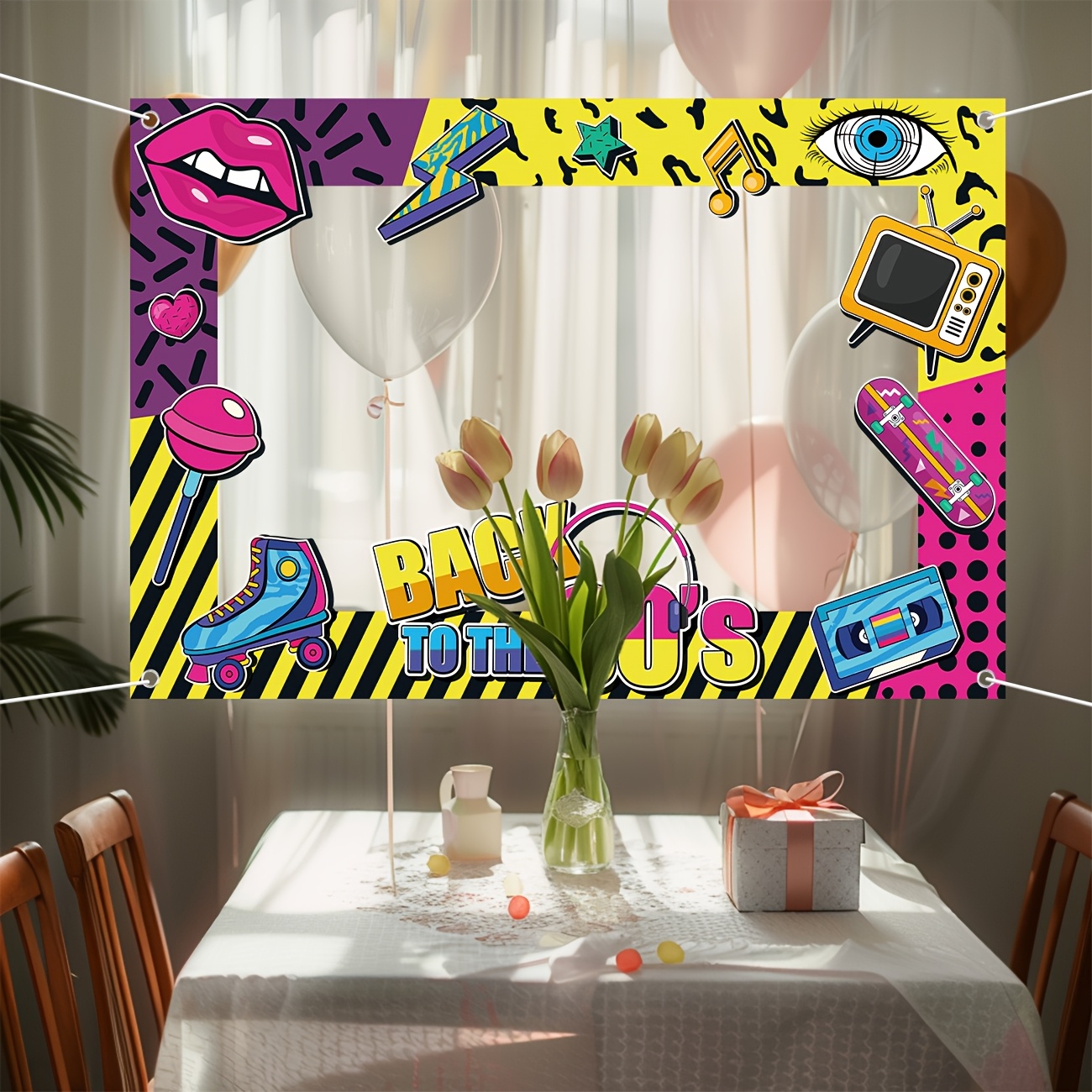 Back to The 80s Party Photo Bo - Photo Booth Frame reseña y precio