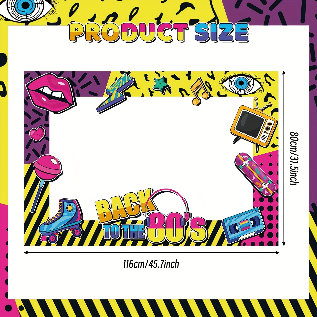 Back to The 80s Party Photo Bo - Photo Booth Frame reseña y precio