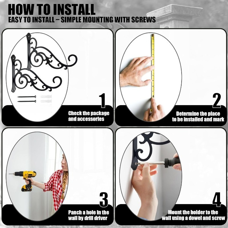 1PC Wall Mounted Bracket Iron  - Flower Wall Panel reseña y precio