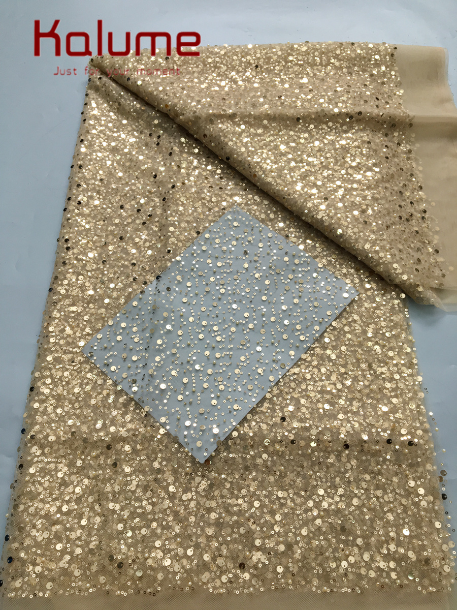 Kalume African Lace Fabric 202 - Glitter Tablecloth reseña y precio