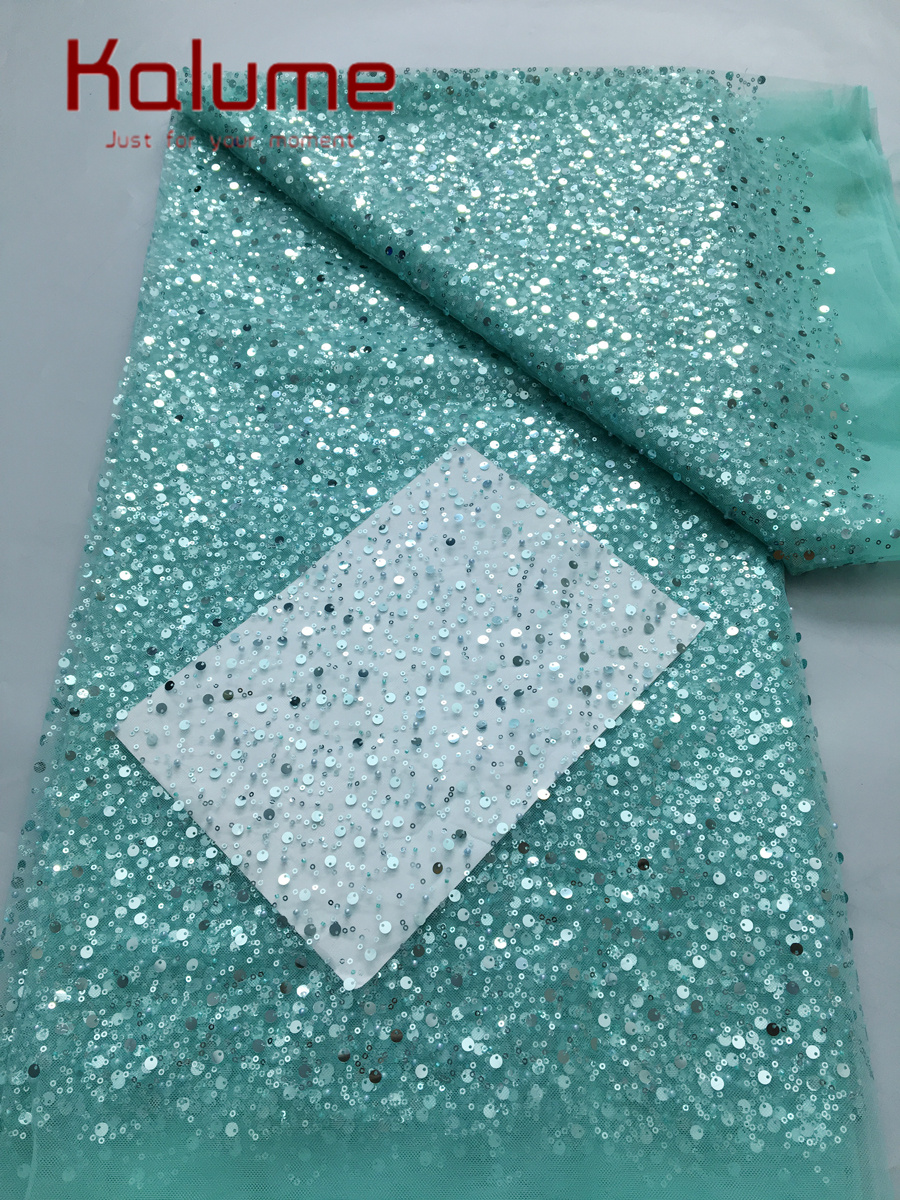 Kalume African Lace Fabric 202 - Glitter Tablecloth reseña y precio