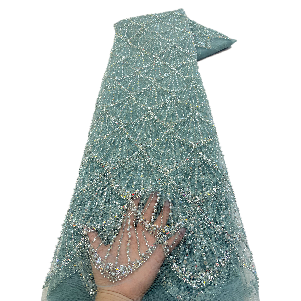 African Beaded Lace Fabric Fre - Glitter Tablecloth reseña y precio