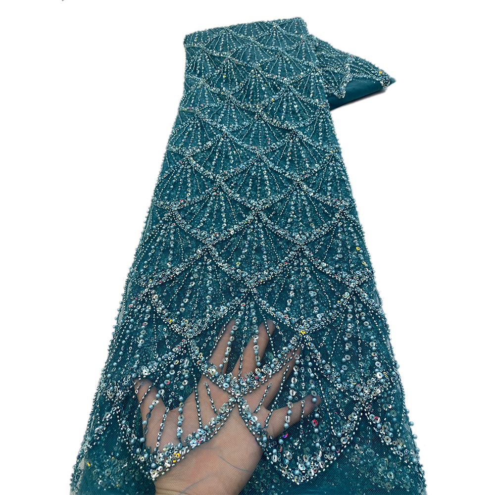 African Beaded Lace Fabric Fre - Glitter Tablecloth reseña y precio