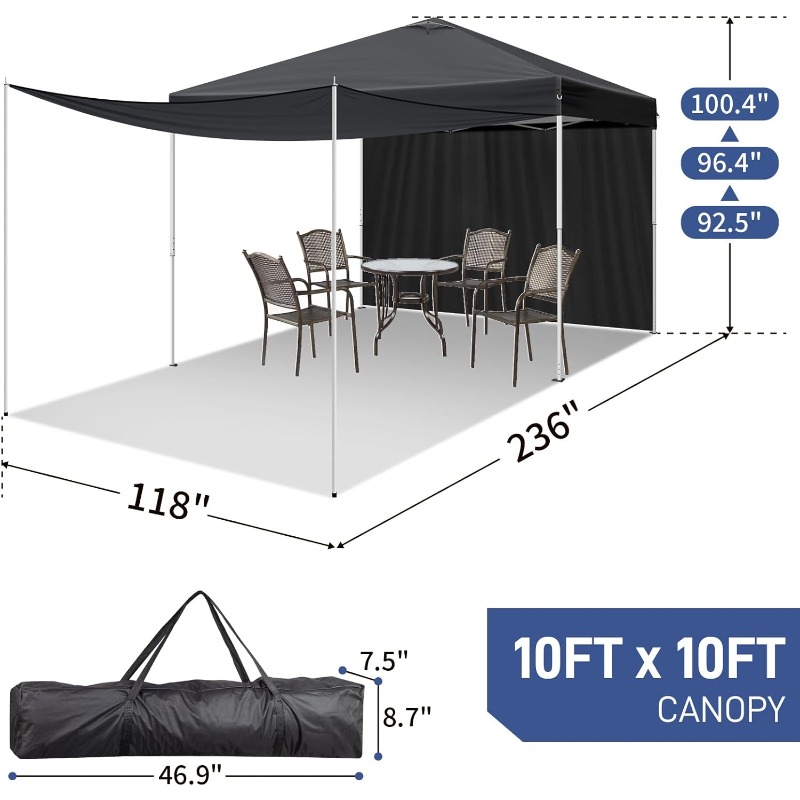10X10Ft Pop Up Canopy Tent Ins - Event & Party Supply reseña y precio