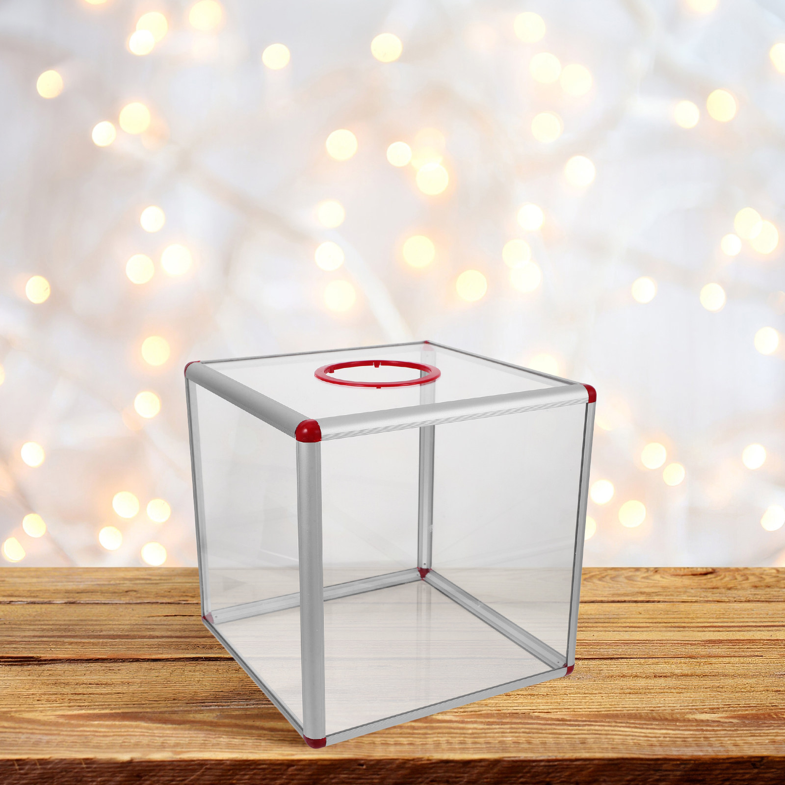 Large Clear Acrylic Raffle Tic - Event Party Box reseña y precio