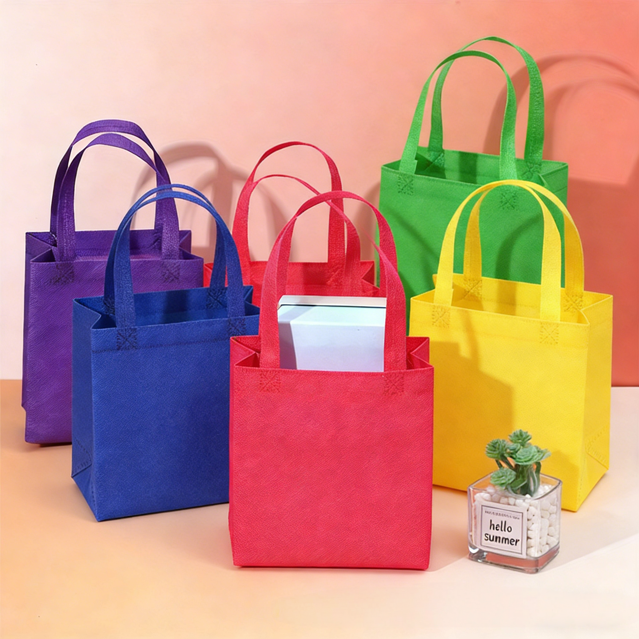100PCS Reusable Non-woven Shop - Event Party Shop reseña y precio