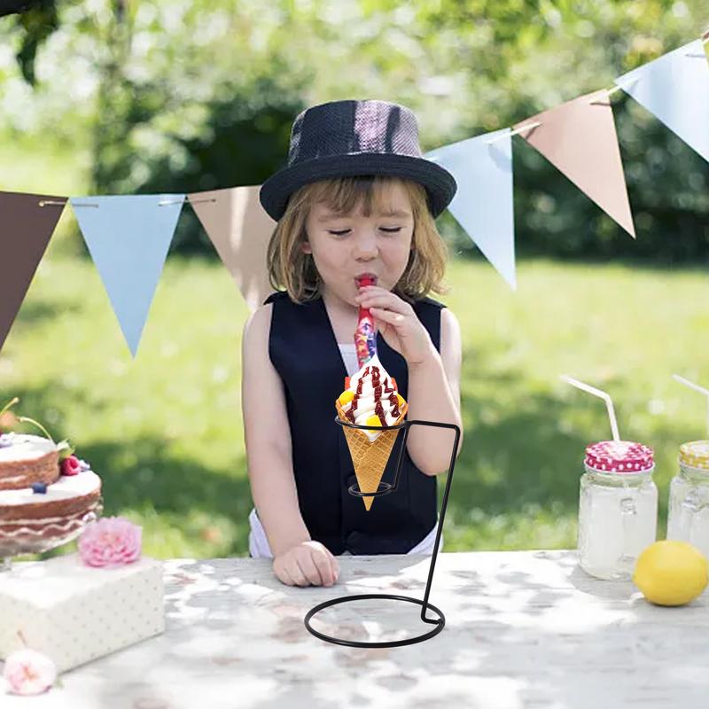 Ice Cream Cone Holder Black Ir - Cotton Candy Cone reseña y precio