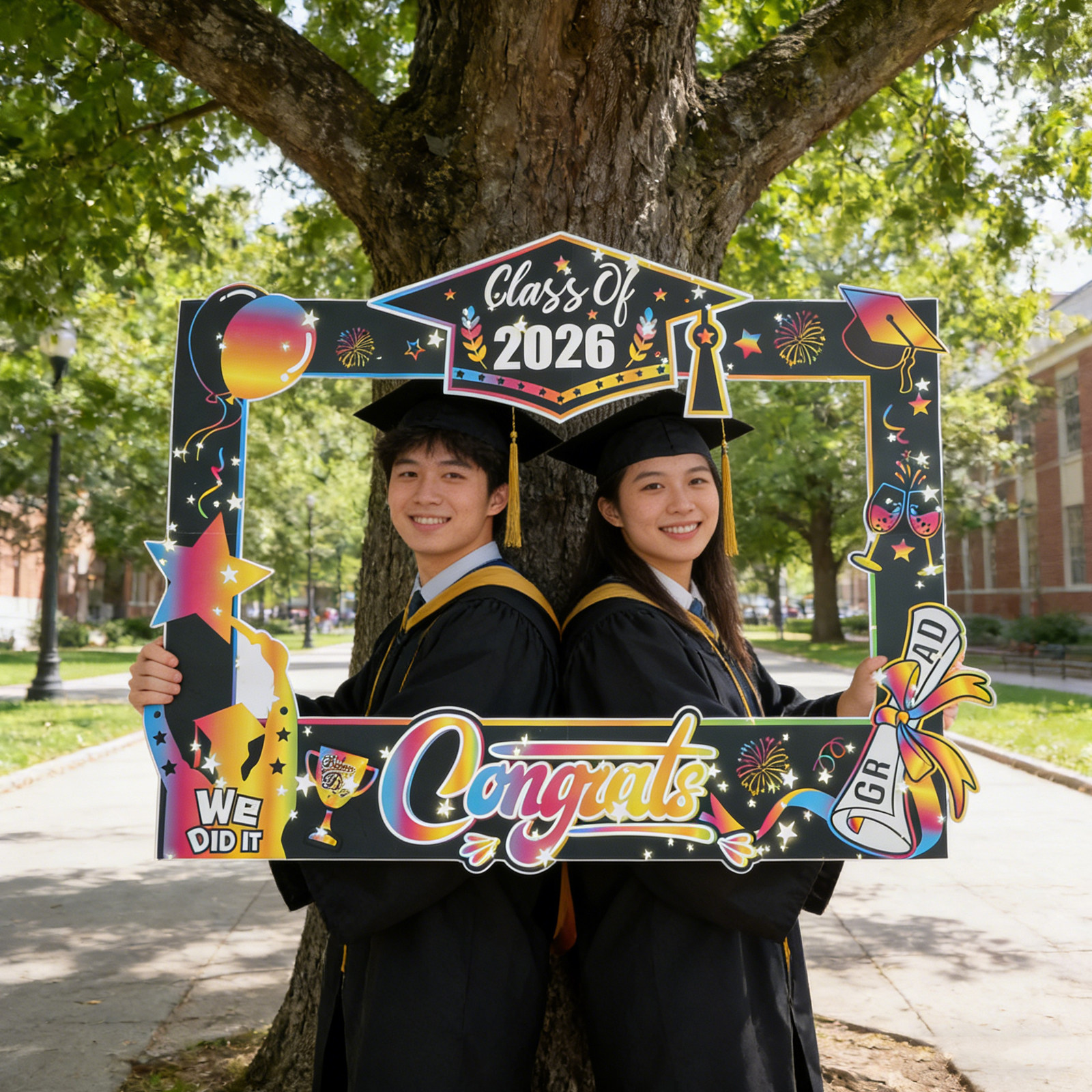 Graduation Photo Props Frame 2 - Photo Booth Frame reseña y precio