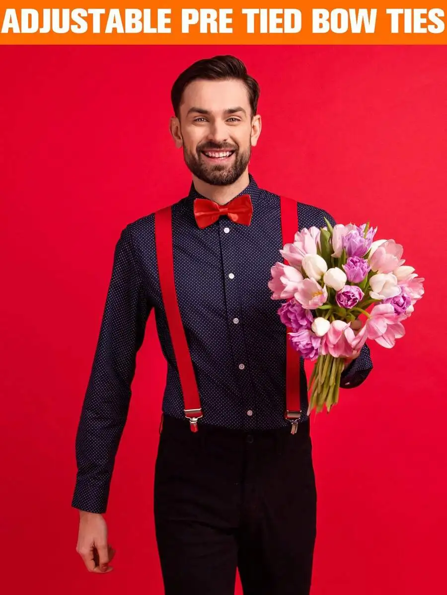 Mens Solid Color Satin Pre-Tie - Event & Party Supply reseña y precio