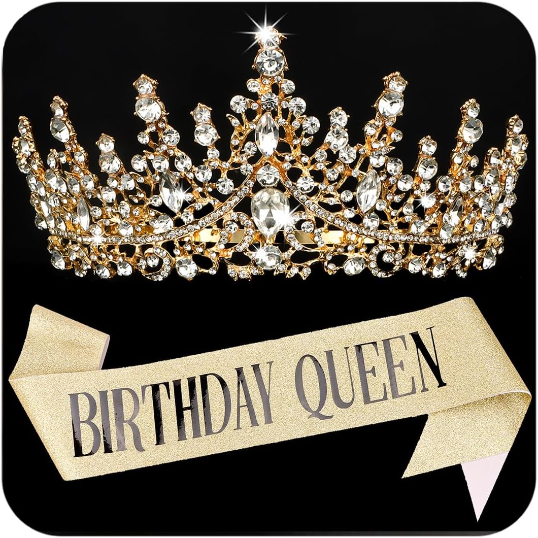 Silver Birthday Sash and Tiara - Birthday Sash Glitter reseña y precio