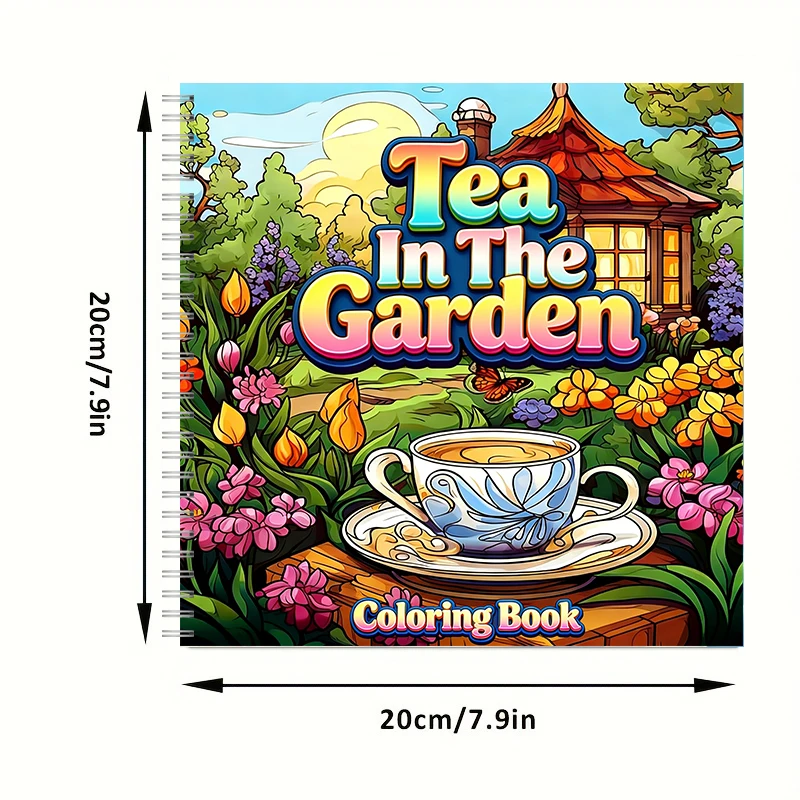 Tea In The Gardens Coloring Bo - Event Supplies reseña y precio