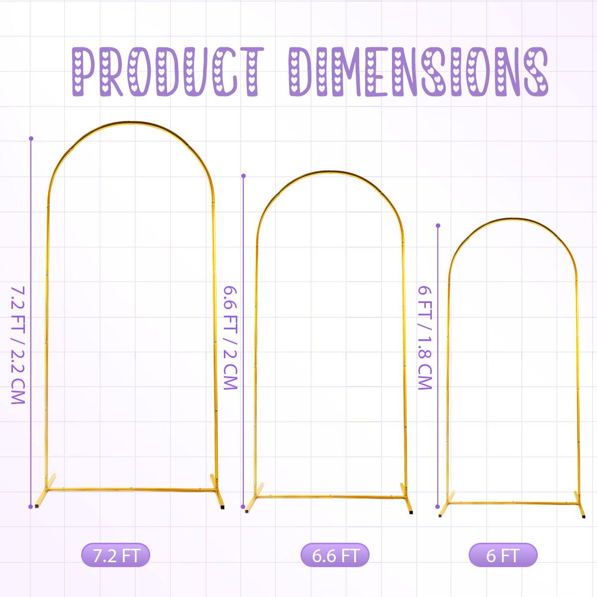 3Pack Golden Metal Arch Kits,  - Balloon Arch Kit reseña y precio