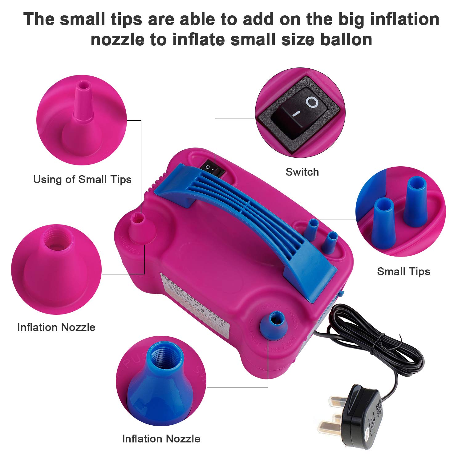 Portable Electric Balloon Blow - Balloon Pump Hand reseña y precio