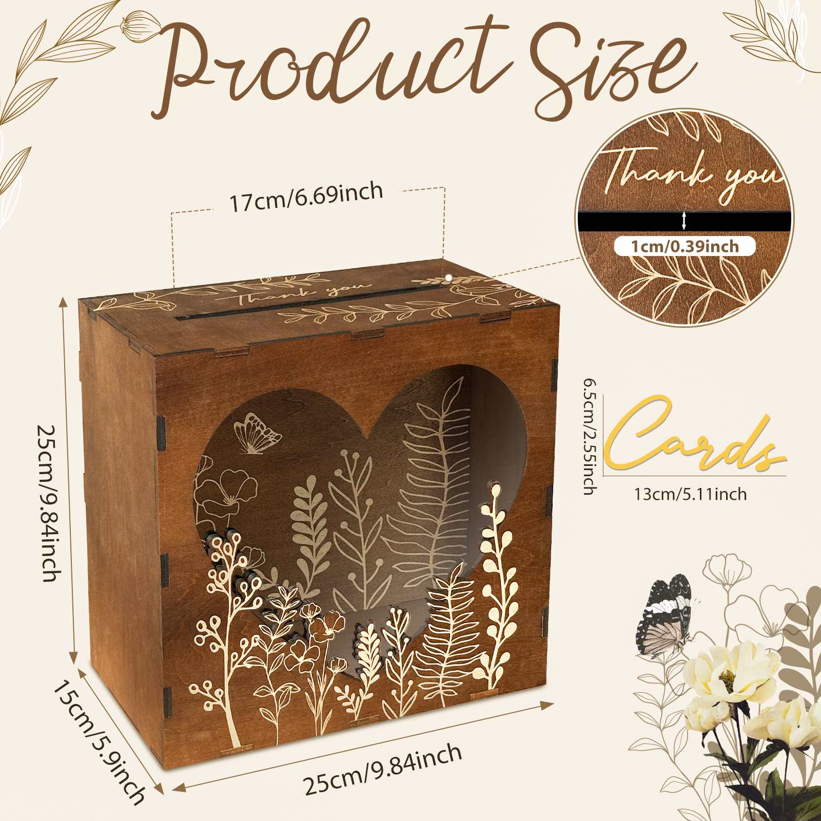 OurWarm Heart Window Card Box, - Event Party Box reseña y precio
